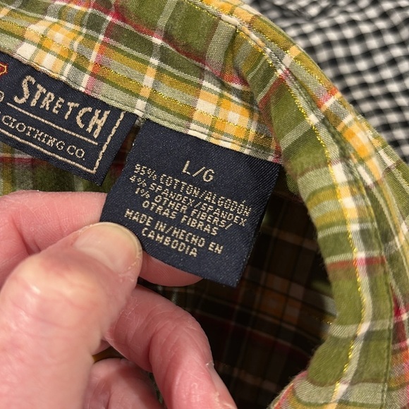 Route 66 Women’s Green and Yellow Casual Button Down Shirt. Size L - Picture 9 of 10